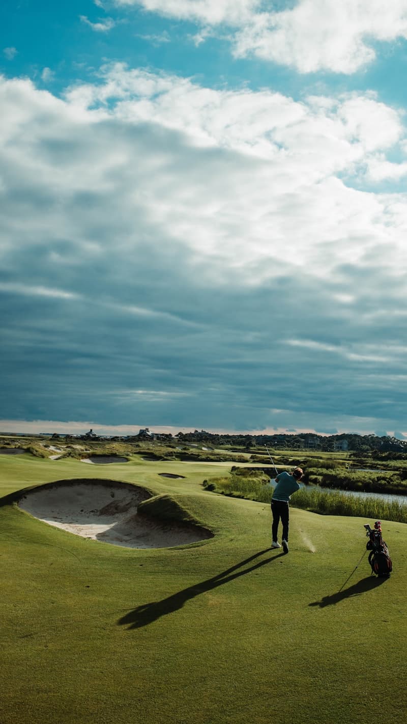 Golden-hour fairway at a private golf club